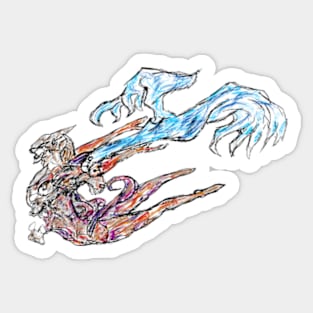 Flying savior Sticker